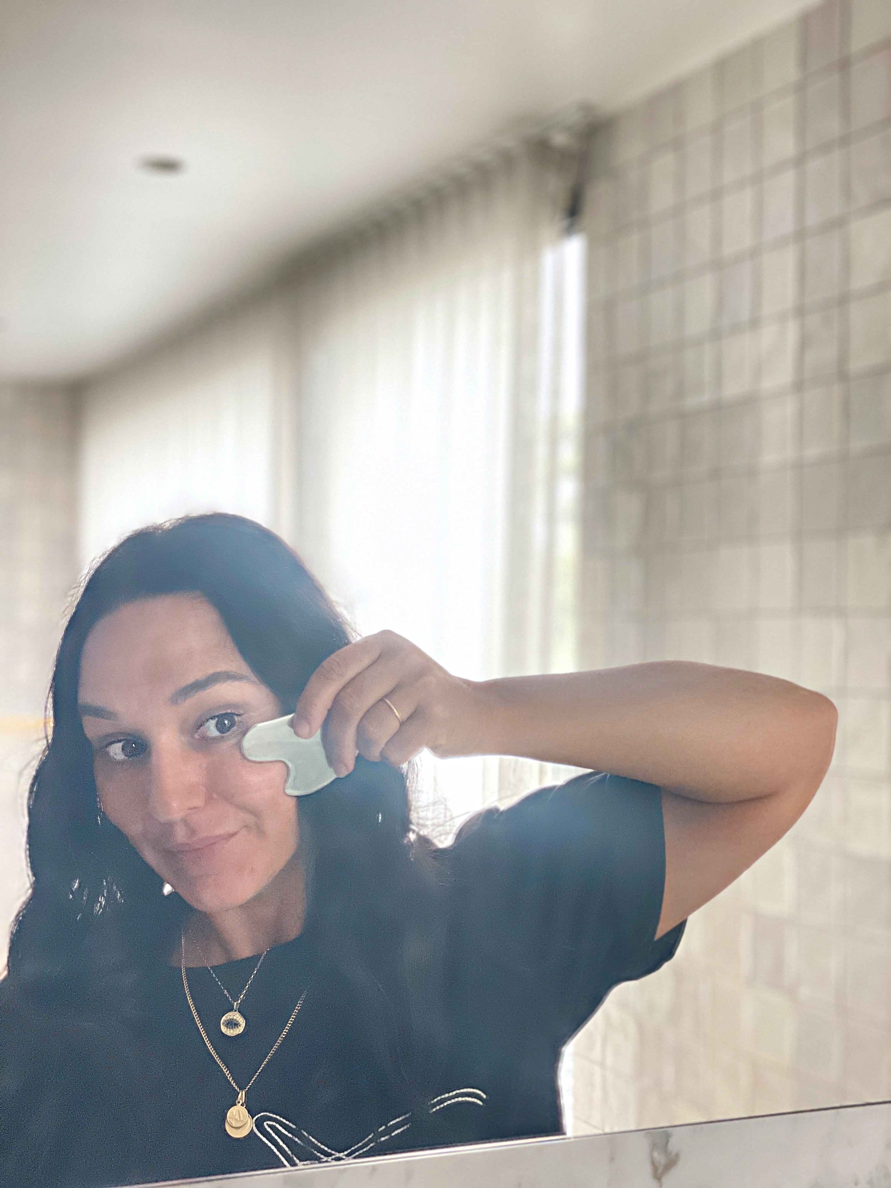 Stainless Steel Facial Roller & Gua Sha Set