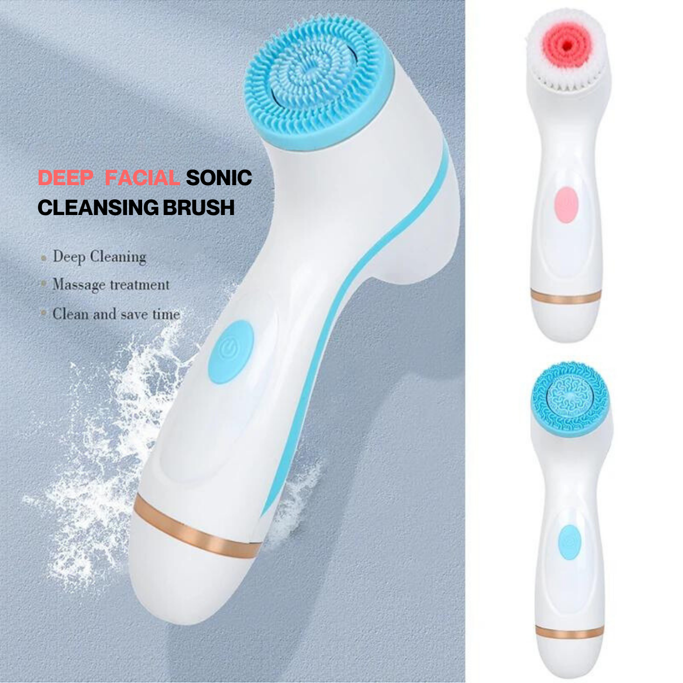 3 in 1 Deep Facial Sonic Cleansing Brush