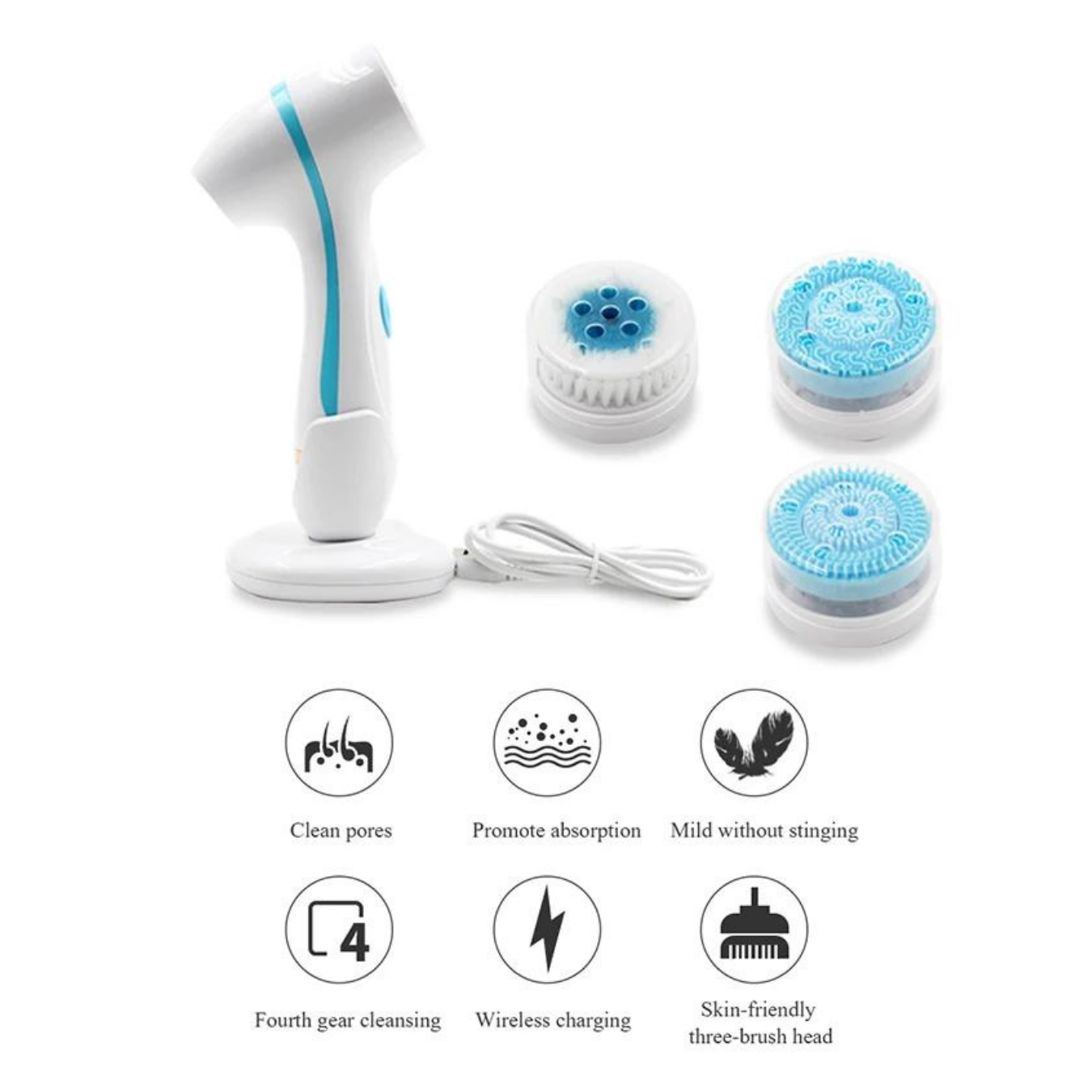 3 in 1 Deep Facial Sonic Cleansing Brush