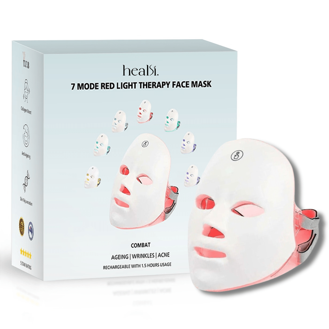 Red Light Therapy 7 Colour LED Face Mask