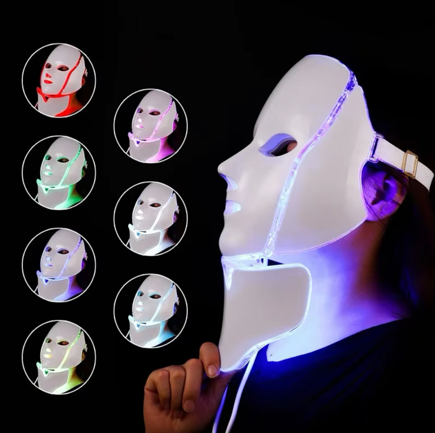 Red Light Therapy 7 Colour LED Face Mask