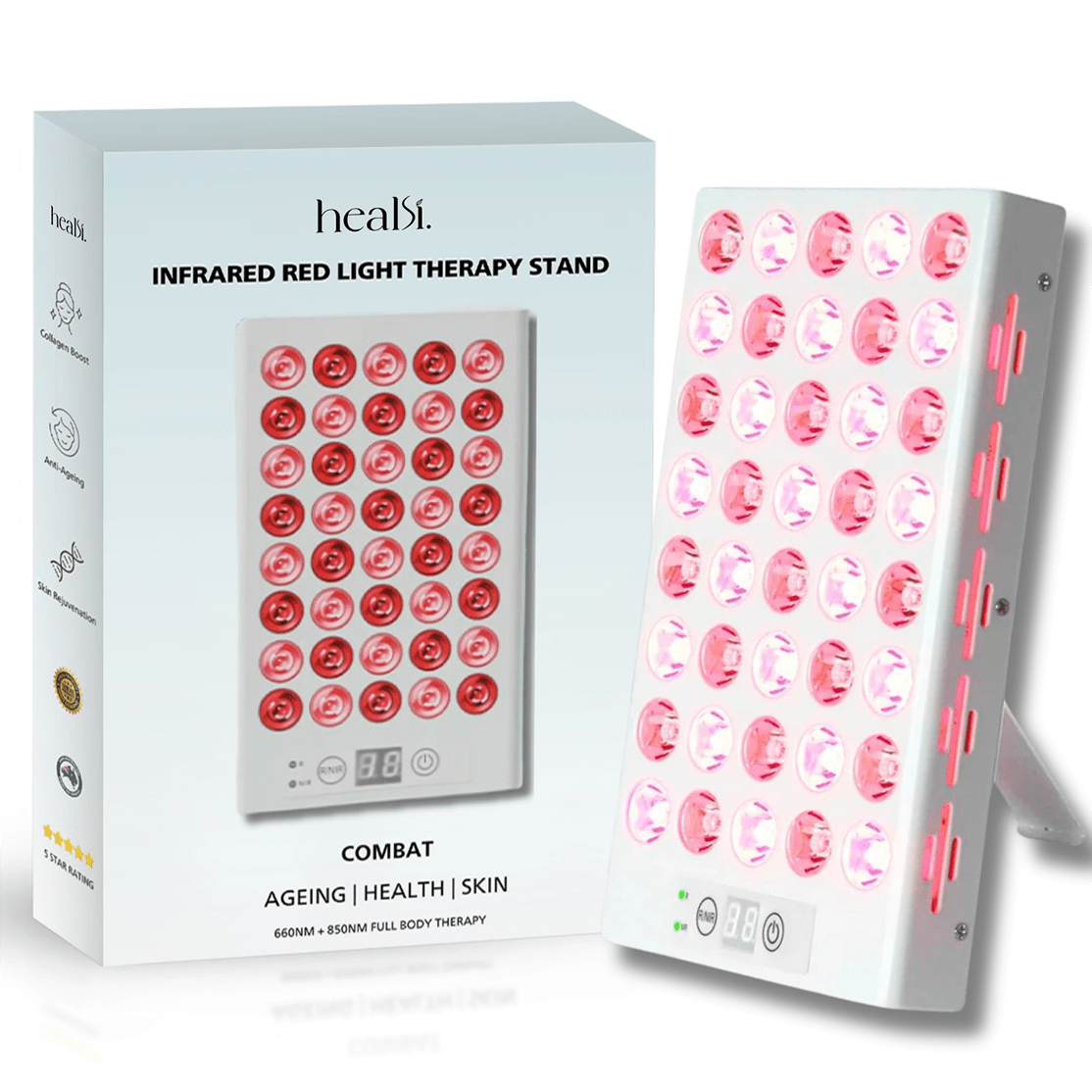 LED Red Light Infrared Therapy At Home Standing Panel